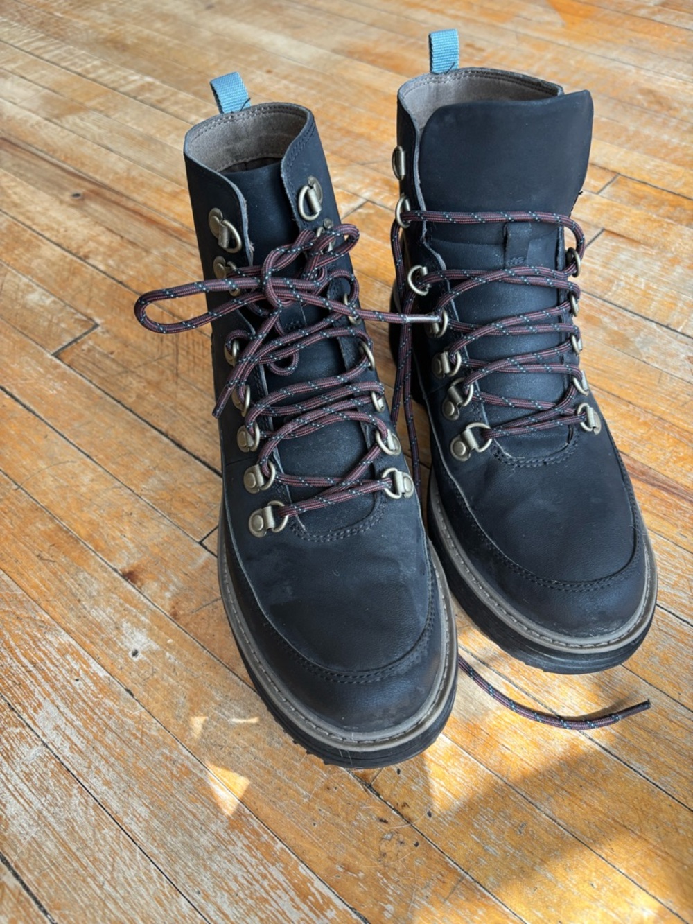 Womens Teva Black Lace-Up Boots